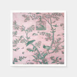 Roze Chinoiserie Decoupage Servet