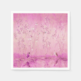 Roze Chinoiserie Decoupage Servet