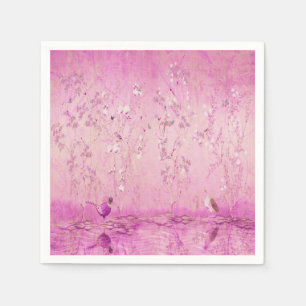 Roze Chinoiserie Decoupage Servet