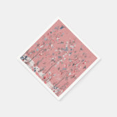 Roze Chinoiserie Decoupage Servet (Hoek)