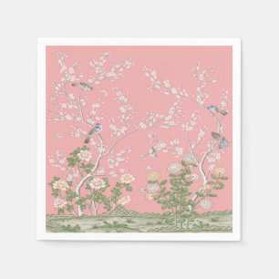 Roze Chinoiserie Decoupage Servet