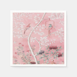 Roze Chinoiserie Decoupage Servet