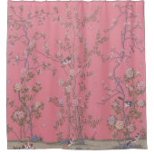 Roze Chinoiserie Douchegordijn (Voorkant)