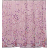 Roze Chinoiserie Douchegordijn (Voorkant)