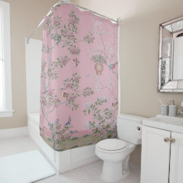 Roze Chinoiserie Douchegordijn