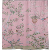 Roze Chinoiserie Douchegordijn (Voorkant)