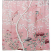 Roze Chinoiserie Douchegordijn (Voorkant)