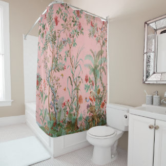 Roze Chinoiserie Douchegordijn