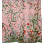 Roze Chinoiserie Douchegordijn (Voorkant)