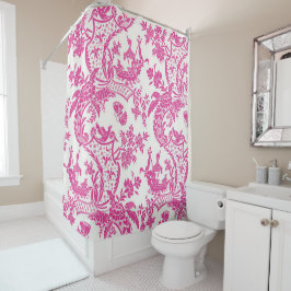 Roze Chinoiserie Douchegordijn
