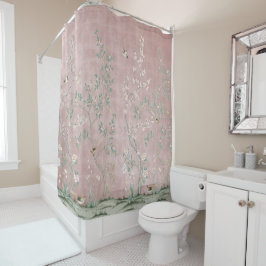 Roze Chinoiserie Douchegordijn