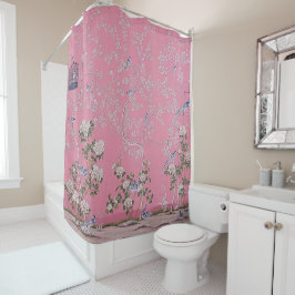 Roze Chinoiserie Douchegordijn