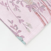 Roze Chinoiserie Fleece Deken (Hoek)