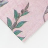 Roze Chinoiserie Fleece Deken (Hoek)