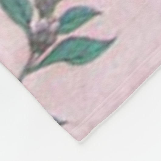 Roze Chinoiserie Fleece Deken (Hoek)