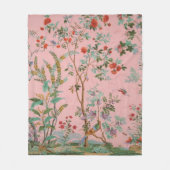 Roze Chinoiserie Fleece Deken (Voorkant)