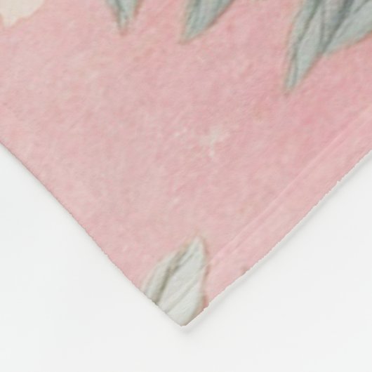 Roze Chinoiserie Fleece Deken (Hoek)