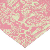 Roze Chinoiserie Floral Modern Dineren Korte Tafelloper (Hoek)