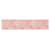 Roze Chinoiserie Floral Modern Dineren Korte Tafelloper (Horizontaal)