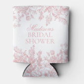 Roze Chinoiserie  Floral Vrijgezellenfeest Blikjeskoeler (Voorkant)