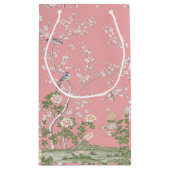 Roze Chinoiserie Gift Bag Klein Cadeauzakje (Achterkant)
