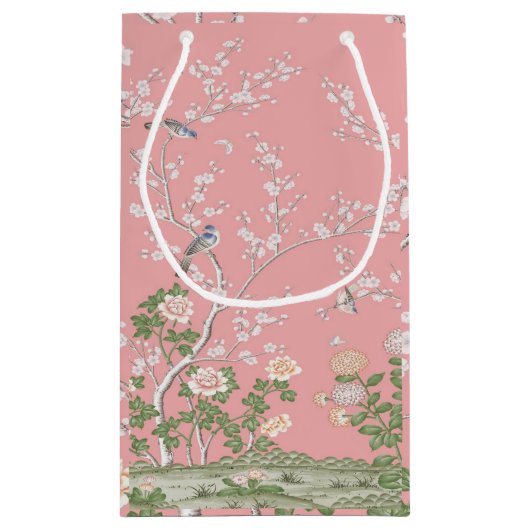 Roze Chinoiserie Gift Bag Klein Cadeauzakje (Achterkant)