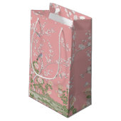 Roze Chinoiserie Gift Bag Klein Cadeauzakje (Achterkant Gekanteld)