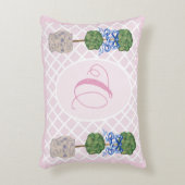 Roze Chinoiserie Ginger Jar Topiary Basket Th Accent Kussen (Voorkant(Verticaal))