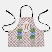 Roze Chinoiserie Ginger Jar Topiary Schort (Voorkant)