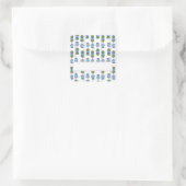 Roze Chinoiserie Ginger Jar Topiary Square Vierkante Sticker (Tas)