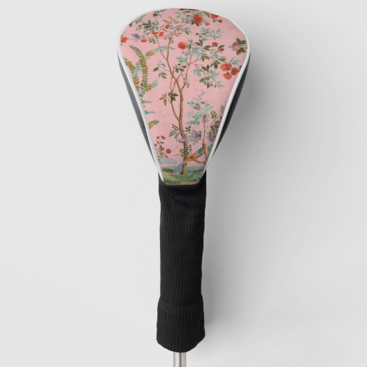 Roze Chinoiserie Golfheadcover (Voorkant)