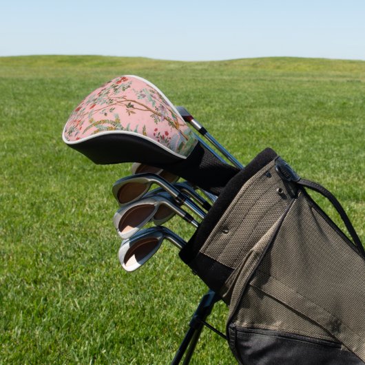 Roze Chinoiserie Golfheadcover (Insitu)