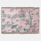 Roze Chinoiserie Gooi Deken (Voorkant)