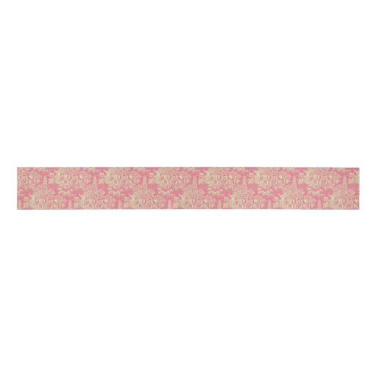 Roze Chinoiserie Grosgrain Lint (Voorkant)