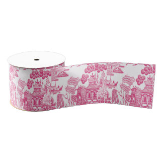 Roze Chinoiserie Grosgrain Lint
