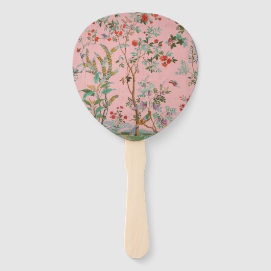 Roze Chinoiserie Handwaaier (Voorkant)