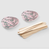 Roze Chinoiserie Handwaaier (Niet-gemonteerd)