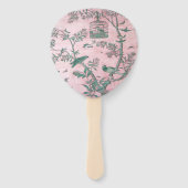 Roze Chinoiserie Handwaaier (Achterkant)