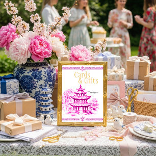 Roze Chinoiserie Kaarten & Cadeaus Bord