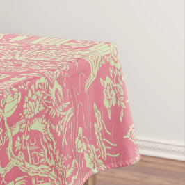 Roze Chinoiserie Katoen Eettafelkleed Tafelkleed