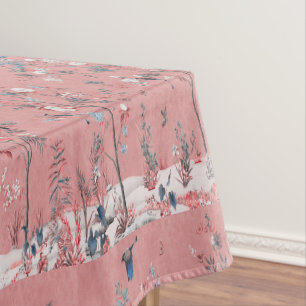 Roze Chinoiserie Katoen Eettafelkleed Tafelkleed