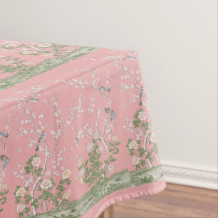 Roze Chinoiserie Katoen Eettafelkleed Tafelkleed
