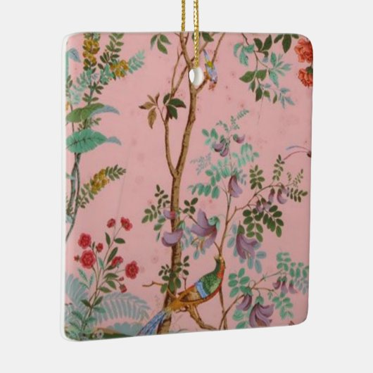 Roze Chinoiserie Keramisch Ornament (Rechts)