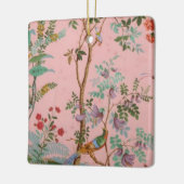 Roze Chinoiserie Keramisch Ornament (Links)