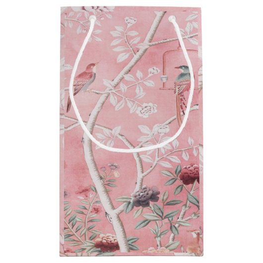 Roze Chinoiserie Klein Cadeauzakje (Achterkant)