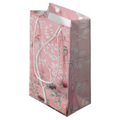 Roze Chinoiserie Klein Cadeauzakje (Voorkant Gekanteld)