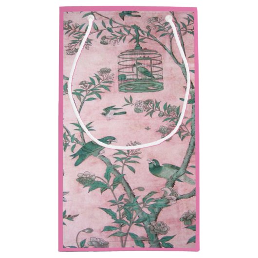 Roze Chinoiserie Klein Cadeauzakje (Achterkant)