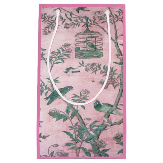 Roze Chinoiserie Klein Cadeauzakje (Voorkant)