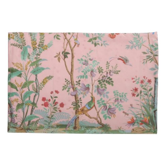 Roze Chinoiserie Kussensloop (Achterkant)