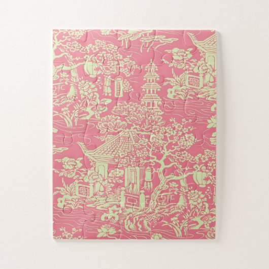 Roze Chinoiserie Legpuzzel (Verticaal)